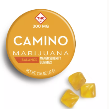 Mango Serenity ‘Balance’ Camino Gummies: 30MG CBD & 30MG THC for Stress Relief