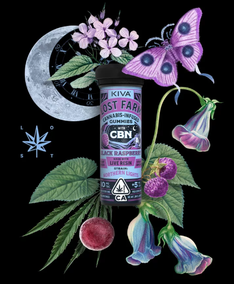10mg : 5mg CBN Black Raspberry x Northern Lights Live Resin Gummies